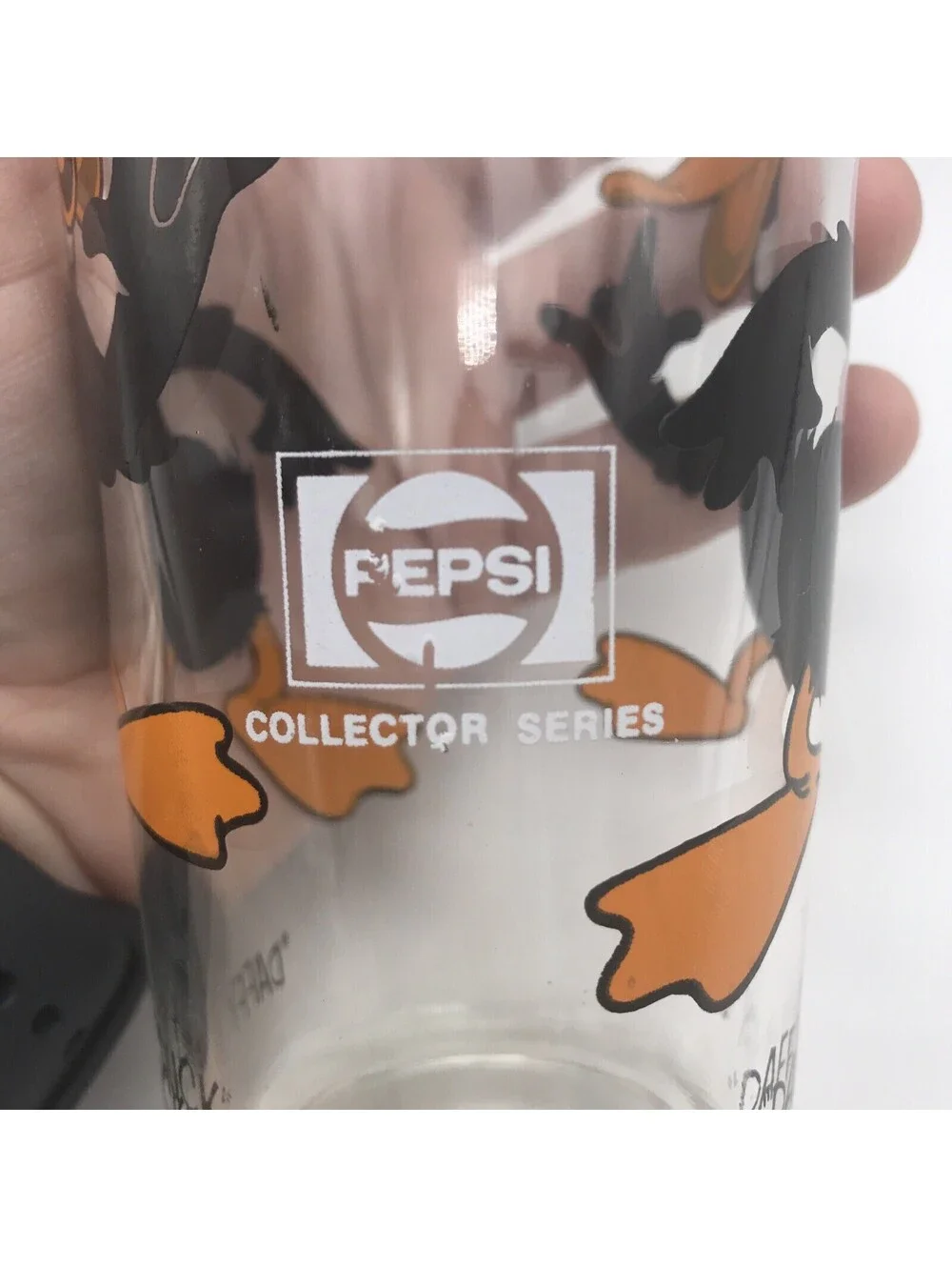 DAFFY DUCK Vintage Pepsi Cola Collectors Series Drinking Glass WARNER BROS 1973